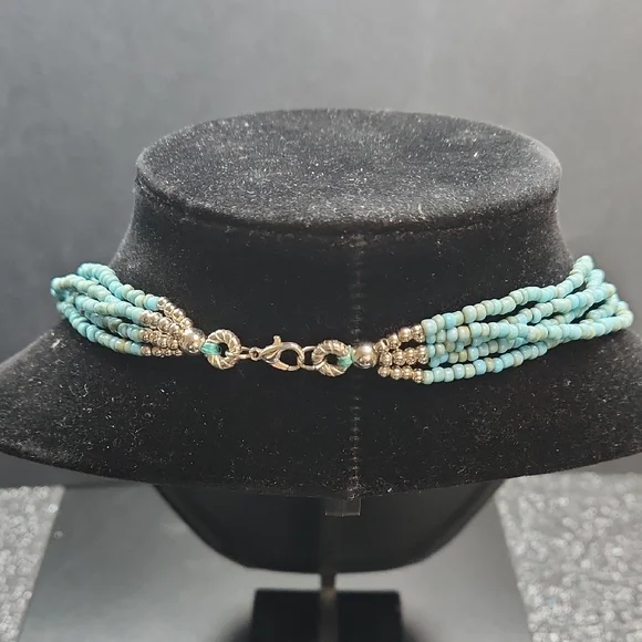 Elegant Green and Blue Beaded Necklace Lot Of 6 - Picture 11 of 14